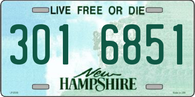 NH license plate 3016851