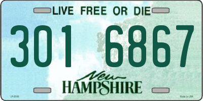 NH license plate 3016867