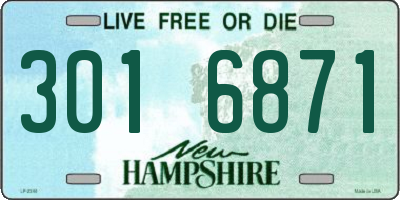 NH license plate 3016871