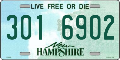NH license plate 3016902