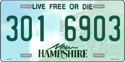 NH license plate 3016903