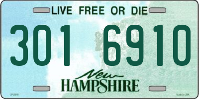 NH license plate 3016910