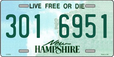 NH license plate 3016951