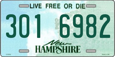 NH license plate 3016982