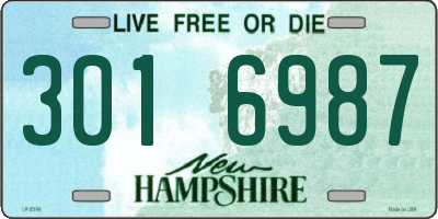 NH license plate 3016987