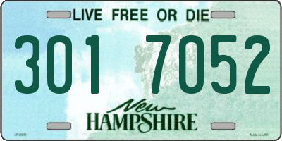NH license plate 3017052