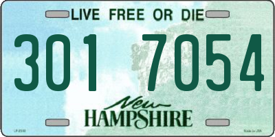 NH license plate 3017054
