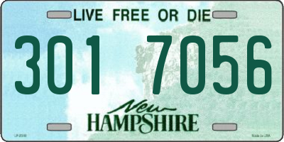 NH license plate 3017056