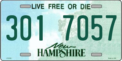 NH license plate 3017057