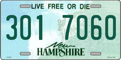 NH license plate 3017060