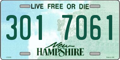 NH license plate 3017061