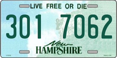 NH license plate 3017062