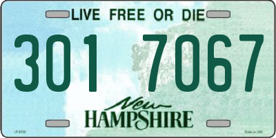 NH license plate 3017067