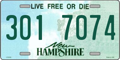 NH license plate 3017074