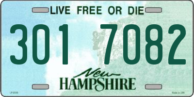 NH license plate 3017082