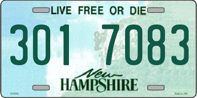 NH license plate 3017083
