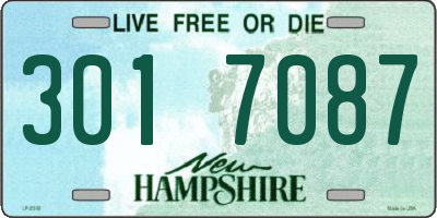 NH license plate 3017087