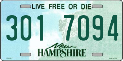 NH license plate 3017094