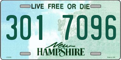 NH license plate 3017096