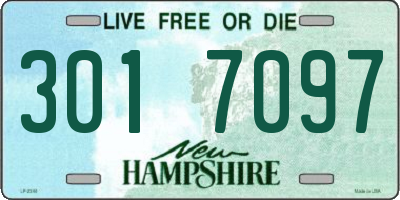 NH license plate 3017097