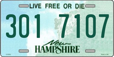 NH license plate 3017107