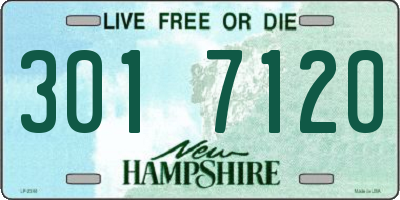 NH license plate 3017120