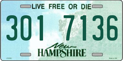 NH license plate 3017136