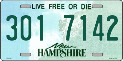 NH license plate 3017142