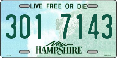 NH license plate 3017143