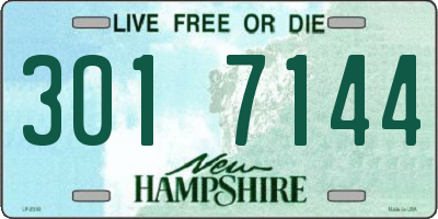 NH license plate 3017144