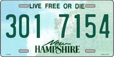 NH license plate 3017154