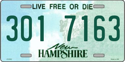 NH license plate 3017163