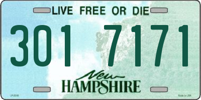 NH license plate 3017171