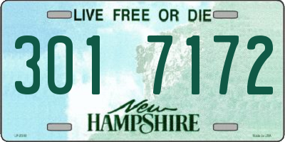 NH license plate 3017172