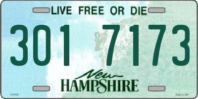NH license plate 3017173