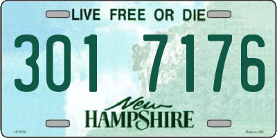 NH license plate 3017176