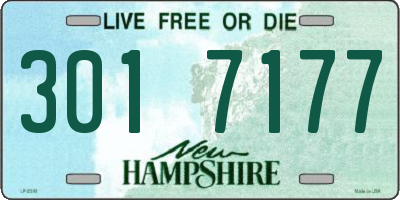 NH license plate 3017177