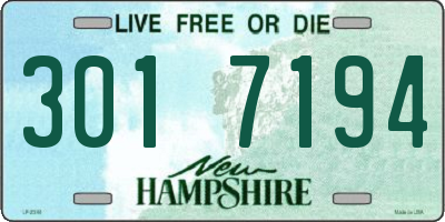 NH license plate 3017194