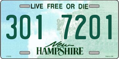 NH license plate 3017201