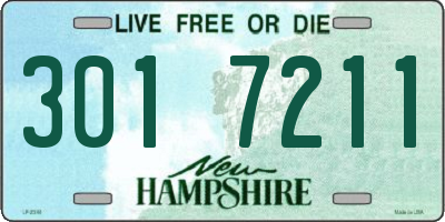 NH license plate 3017211