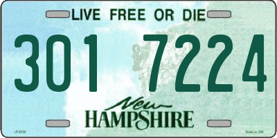 NH license plate 3017224