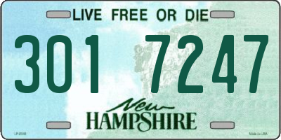 NH license plate 3017247
