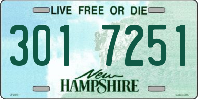 NH license plate 3017251