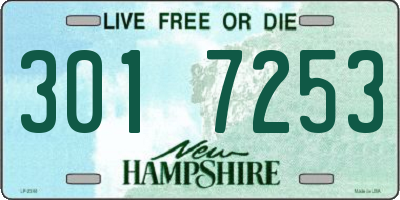 NH license plate 3017253