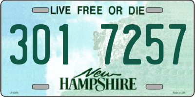 NH license plate 3017257