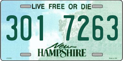 NH license plate 3017263