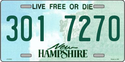 NH license plate 3017270