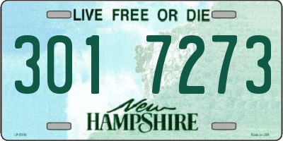 NH license plate 3017273