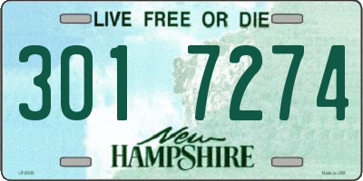 NH license plate 3017274