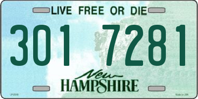 NH license plate 3017281